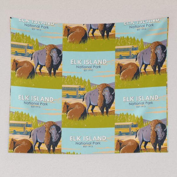 Item preview, Elk Island National Park Canada Vintage designed and sold by KrisSidDesigns.
