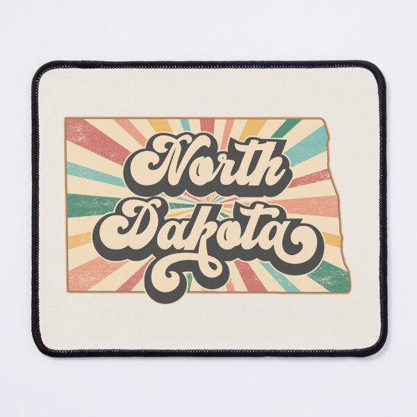 Item preview, North Dakota Fan Retro State, Vintage Groovy North Dakota Map, Distressed America Gift designed and sold by Cátia Lima.