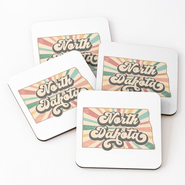 Item preview, North Dakota Fan Retro State, Vintage Groovy North Dakota Map, Distressed America Gift designed and sold by Cátia Lima.