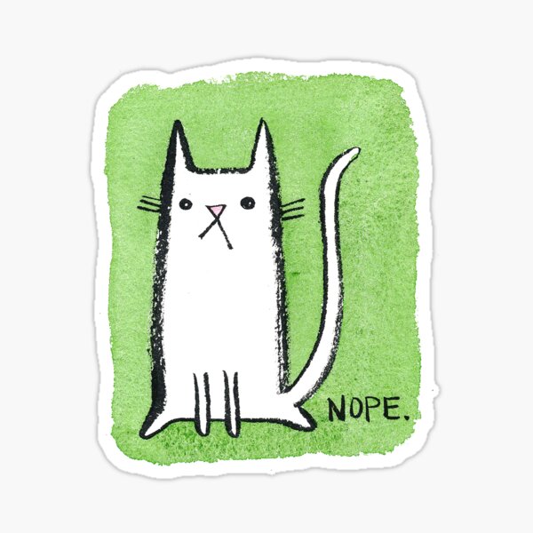 Uninterested Kitty Sticker