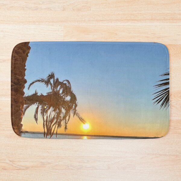 Item preview, Sunset behind palm tree from lakeside view designed and sold by ahmedabdelbaset.