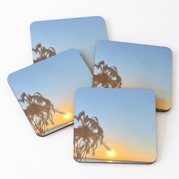Item preview, Sunset behind palm tree from lakeside view designed and sold by ahmedabdelbaset.