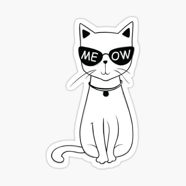 Cat With Sunglasses Aesthetic Merch & Gifts for Sale