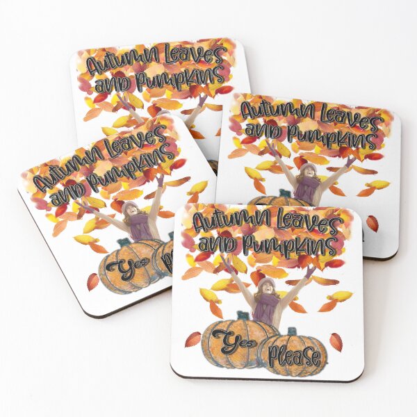 Item preview, Autumn Leaves and Pumpkins, Yes Please! designed and sold by JennBBDesigns.
