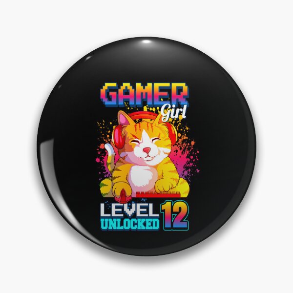 Item preview, gamer girl level 12 unlocked - 12th birthday gift designed and sold by Ibu83.