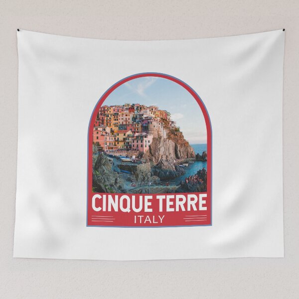Item preview, Cinque Terre Italy Retro Emblem designed and sold by KrisSidDesigns.
