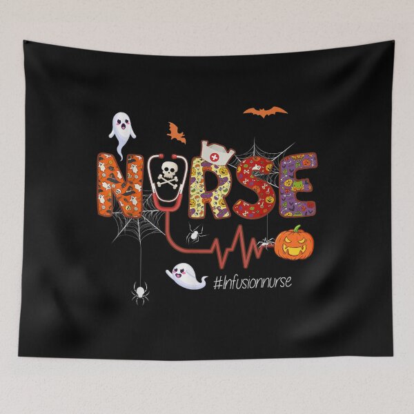 Item preview, Infusion Nurse Stethoscope Scary Halloween Pumpkin Nursing halloween scary designed and sold by SatouKuru.
