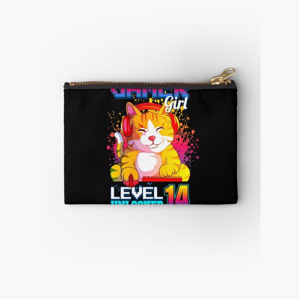 Item preview, gamer girl level 14 unlocked - 14th birthday gift designed and sold by Ibu83.