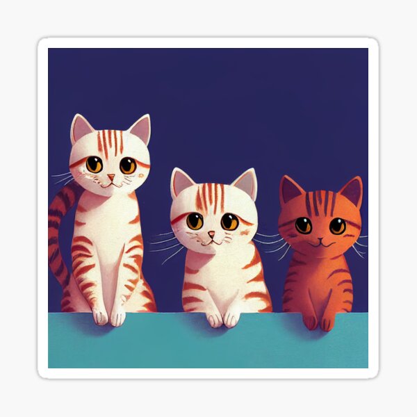 Trio of Kitties Sticker