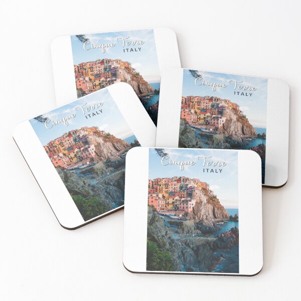 Item preview, Cinque Terre Italy Watercolor Vintage designed and sold by KrisSidDesigns.