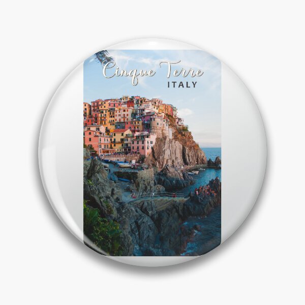 Item preview, Cinque Terre Italy Watercolor Vintage designed and sold by KrisSidDesigns.