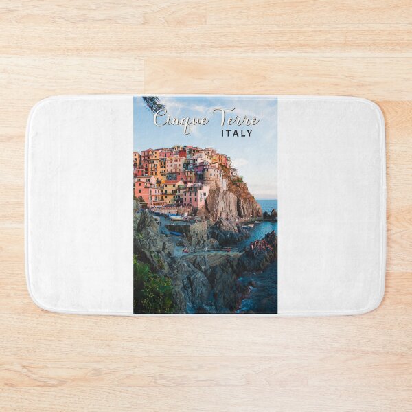 Item preview, Cinque Terre Italy Watercolor Vintage designed and sold by KrisSidDesigns.