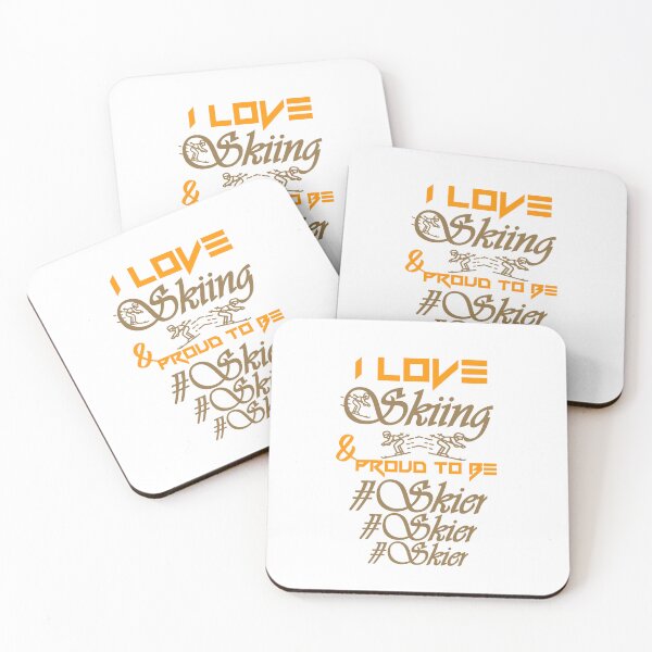 Item preview, I love skiing and proud to be skier, ..  designed and sold by Chakilogy.