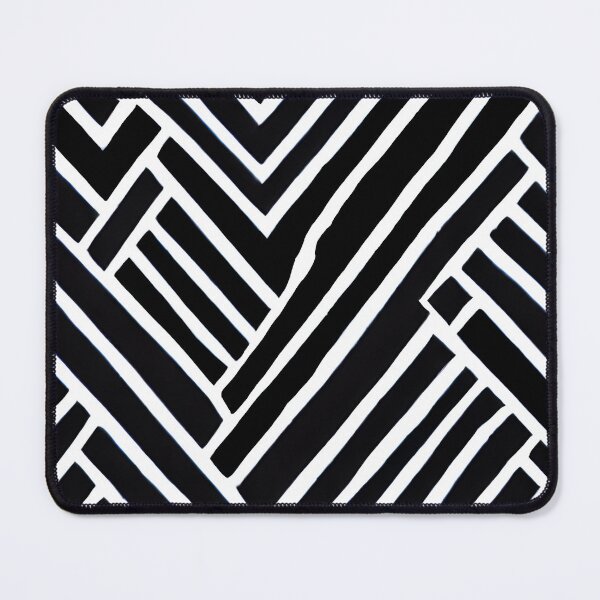 Item preview, Abstract Geometric Monochrome Pattern with Black and White Colors designed and sold by NECHSTORE.