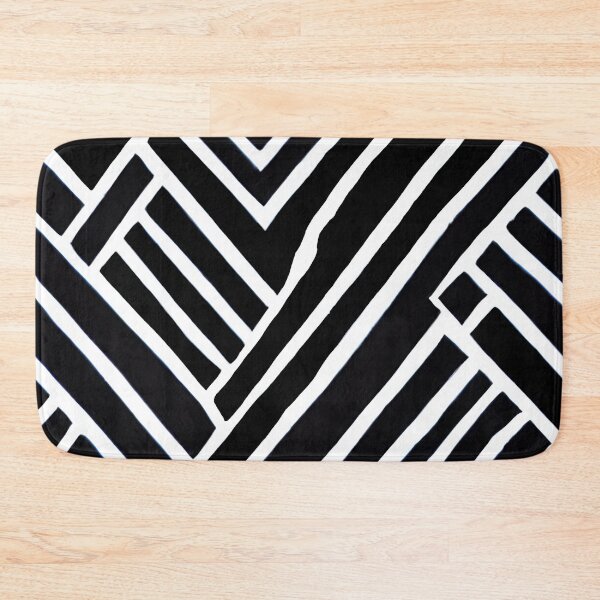 Item preview, Abstract Geometric Monochrome Pattern with Black and White Colors designed and sold by NECHSTORE.