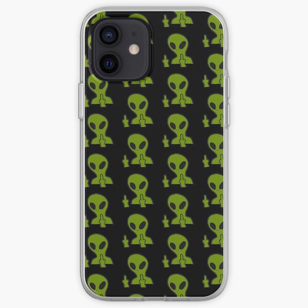 Dedo medio alienígena Funda blanda para iPhone
