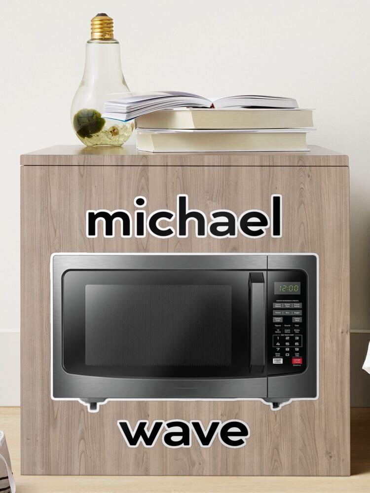 Michael Wave Microwave Art Board Print for Sale by caroite