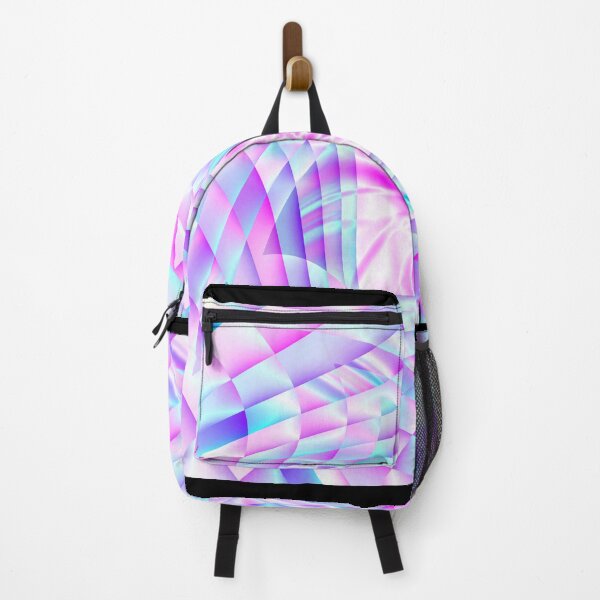 Item preview, Neon Pink & Blue Distorted Wave Grid designed and sold by Sophie CD.
