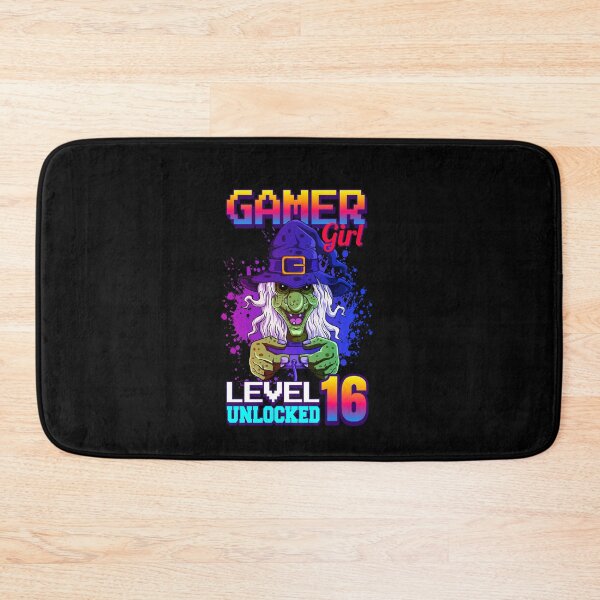 Item preview, gamer girl level 16 unlocked - 16th birthday gift designed and sold by Ibu83.