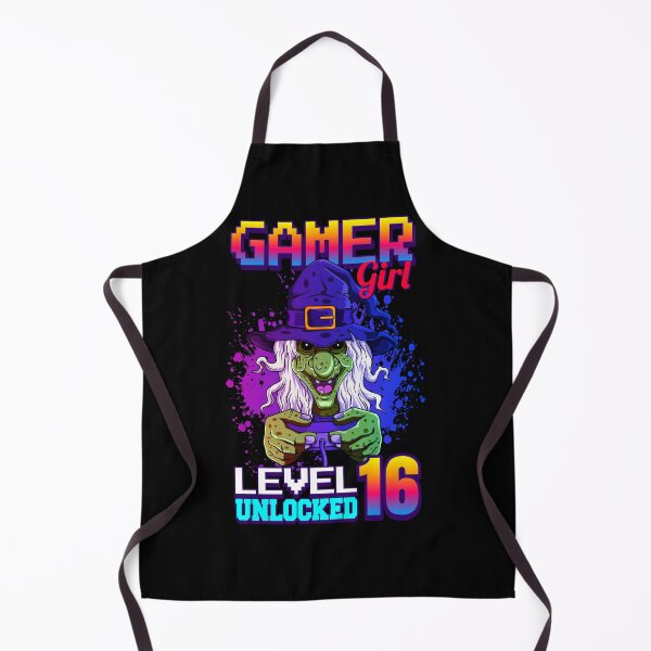 Item preview, gamer girl level 16 unlocked - 16th birthday gift designed and sold by Ibu83.
