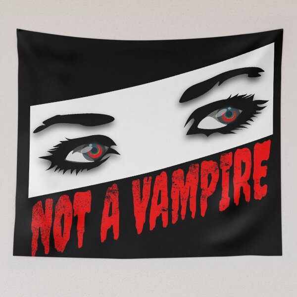 Item preview, Halloween, Not a Vampire, creepy red eyes designed and sold by i-cottagedesign.