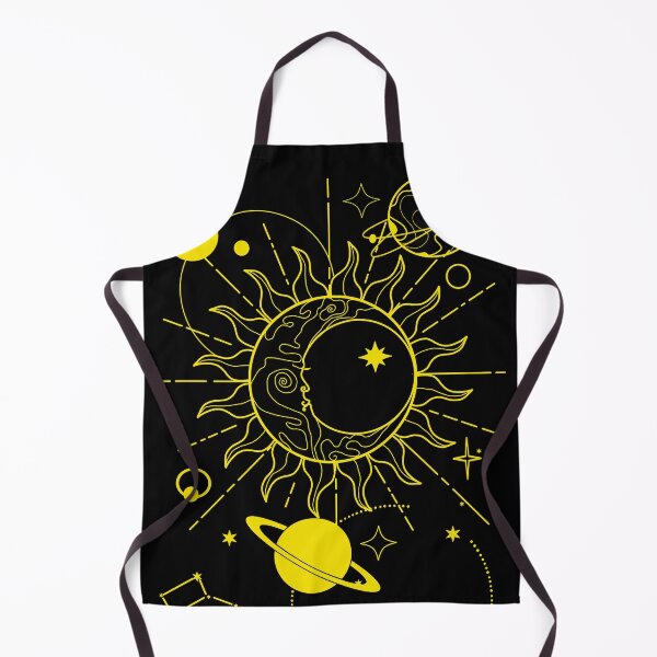 Item preview, Yellow Celestial line art, moon sun designed and sold by Make.Studio-14946372-.
