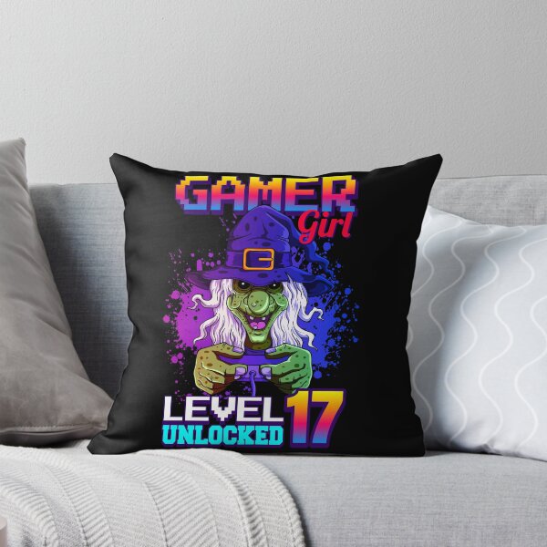 Item preview, gamer girl level 17 unlocked - 17th birthday gift designed and sold by Ibu83.