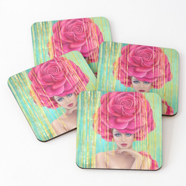 Item preview, Fashion beautiful woman with rose flower designed and sold by Alena Lazareva.