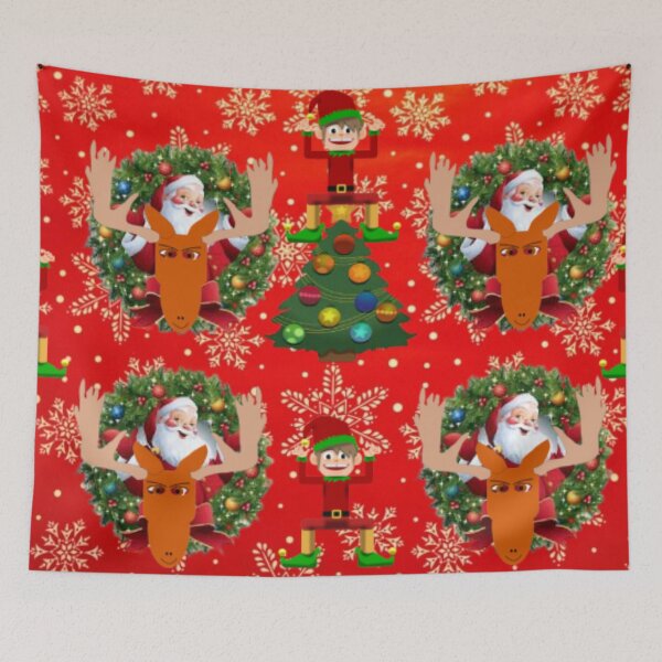 Item preview, Funny Christmas Santa Claus Reindeer Elf Sticker designed and sold by Teetans.