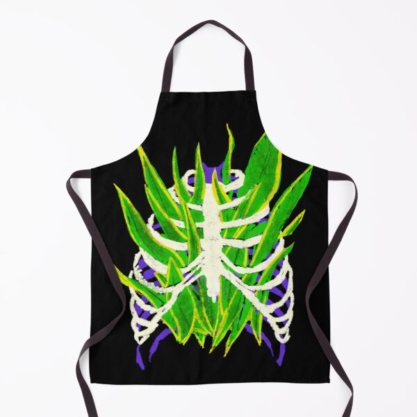 Item preview, Snake plant in human rib cage on black background designed and sold by Theokotos.