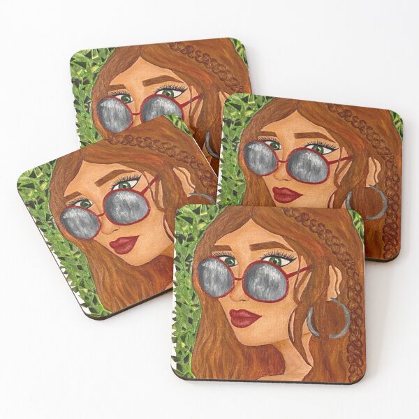 Item preview, Girl with Red Glasses Collage designed and sold by livs-sunflower.