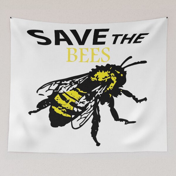 Item preview,   Save the bees shits, save the bees phone cases, save the bees hats, save the bees shower curtain, save the bees backpack  designed and sold by Poussyarts.