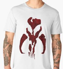 Boba Fett Symbol Mandalorian Mythosaur Skull Men's Premium T-Shirt