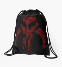 Boba Fett Symbol Mandalorian Mythosaur Skull Drawstring Bag