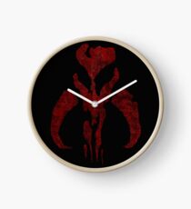 Boba Fett Symbol Mandalorian Mythosaur Skull Clock