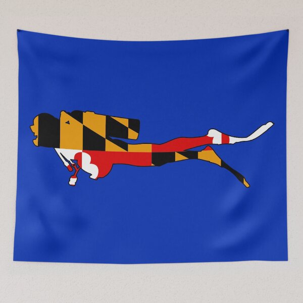 Item preview, Scuba Diver: Maryland Flag designed and sold by Zia Frazier.
