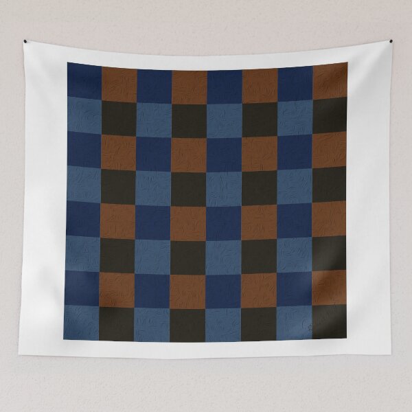 Item preview, Pelican Sky Checkerboard Mix —  Deep Marina and Autumn Maple designed and sold by Robert Neff.