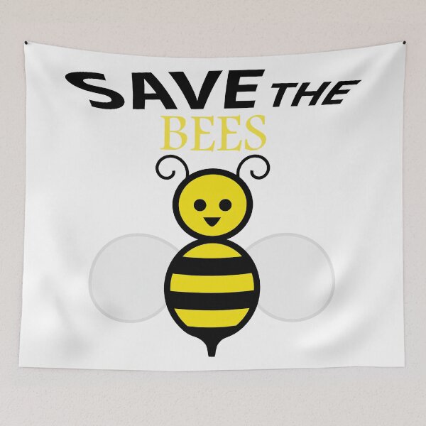 Item preview,   Save the bees shits, save the bees phone cases, save the bees hats, save the bees shower curtain, save the bees backpack  designed and sold by Poussyarts.