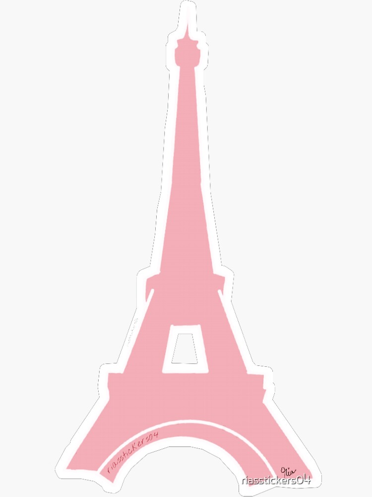 "Eiffel Tower Pink Sticker" Sticker for Sale by riasstickers04 Redbubble