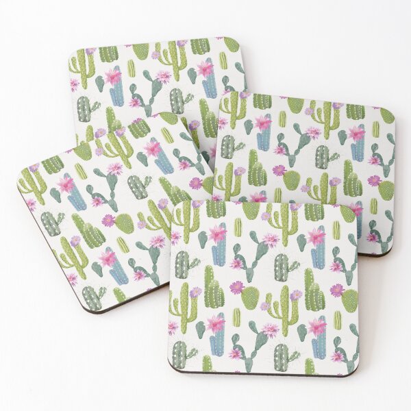Item preview, Watercolor Cactus with Pink Blooms designed and sold by Pink Pineapple Works.