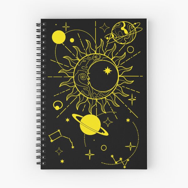 Item preview, Yellow Celestial line art, moon sun designed and sold by Make.Studio-14946372-.