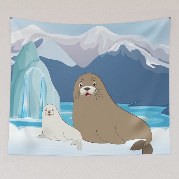 Item preview, paisaje con sello en hielo designed and sold by istoriadesign.