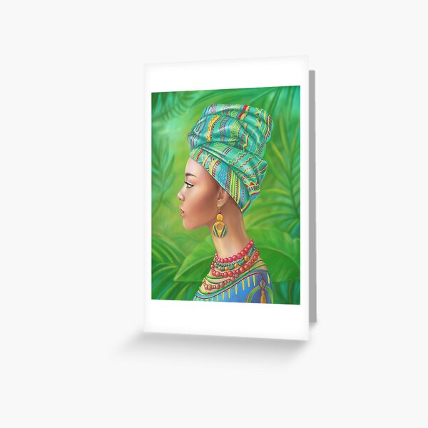 Beautiful African woman Greeting Card