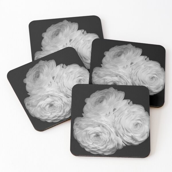 Item preview, Ranunculus Trio in Black and White designed and sold by Elizabeth Leitzke.