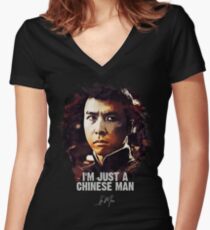 I`m Just A Chinese Man - IP MAN Women's Fitted V-Neck T-Shirt