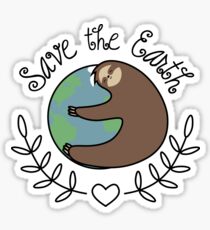 Save The Earth Sloth Sticker