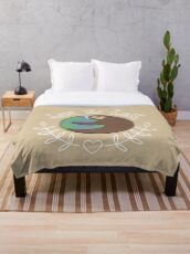 Save The Earth Sloth Throw Blanket