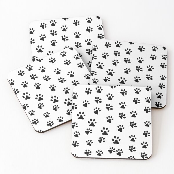 Item preview, Dog Paw Patterns in Black designed and sold by Gamicnum.