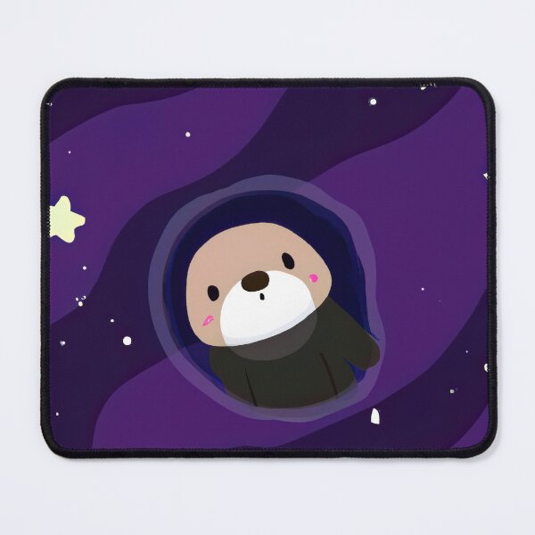Item preview, OtterSpace Otter peeking from universe Illustration designed and sold by SubtleSplit.