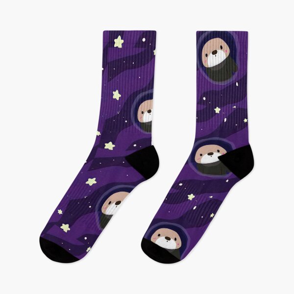 Item preview, OtterSpace Otter peeking from universe Illustration designed and sold by SubtleSplit.